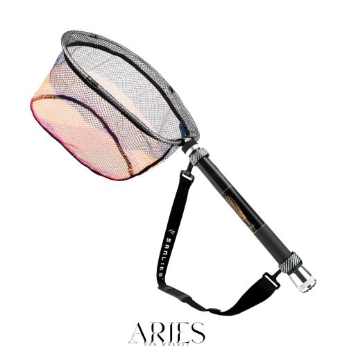 SANLIKE ランディングネット伸縮 小継玉の柄 軽量 携帯便利 玉網 折り畳める タモ網 コンパクト淡水海水適用 3M