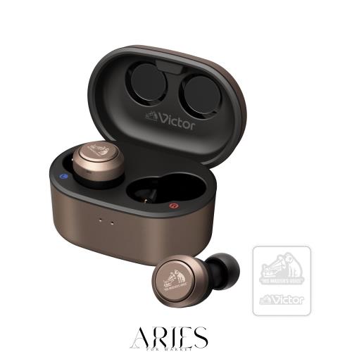 JVCケンウッド Victor HA-FX150T-NA ワイヤレスイヤホン Bluetooth ノイズキャンセリング ブロンズ 外音取り込み 最大21h再生 防水 マイ