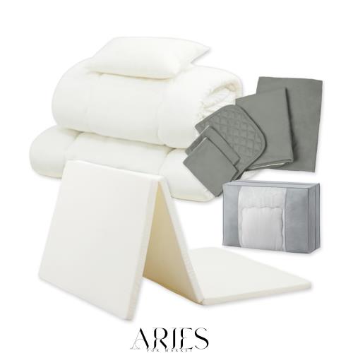 マットレス付き布団１０点セット アイリスオーヤマ IRIS KFS-R-M10S ブラウン 1セット(返品不可) アイリスオーヤマ マットレス付き布団 10点セット 低反発敷き布団