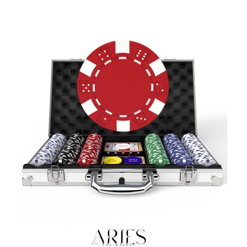 HEITOK ポーカー チップ 300枚 セット アルミケース付き 11.5g カジノ プロ仕様 テキサスホールデム ブラックジャック ホームゲーム