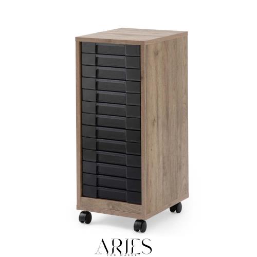 【浅型13段】 アイリスオーヤマ(IRIS OHYAMA) レターケース 木目 アッシュブラウン/クリアブラック A4 書類ケース 木製フロアケース 収納