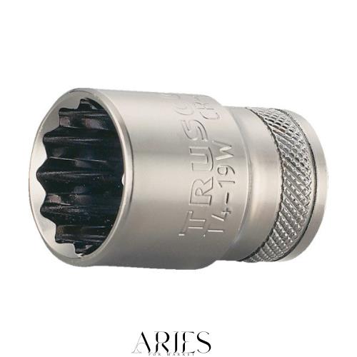 TRUSCO(トラスコ) ソケット 12角印字機 差込角12.7 対辺30粍 T4-30W × 10個 【入れもの売りわたす】