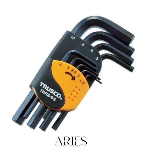 TRUSCO(トラスコ) 六角棒レンチセット ショートタイプ 9本組 TRRS-9S × 5S 【ケース販売】