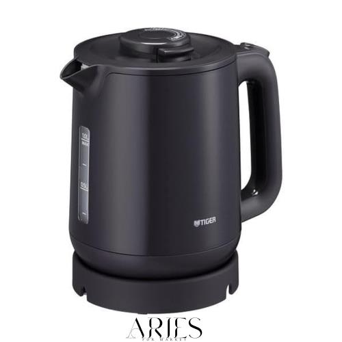 タイガー魔法瓶(TIGER) 電気ケトル 湯沸かし 1.0L 転倒お湯漏れ防止 カラ炊き防止 蒸気レス グレー PCJ-A102HA