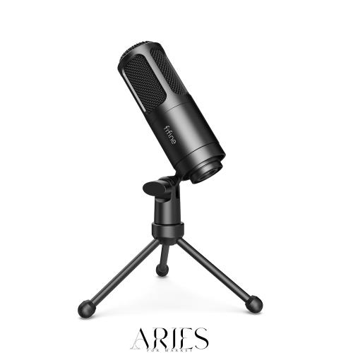 FIFINE XLRダイナミックマイク 単一指向性 XLRマイク スタンド付き オーディオミキサー/オーディオインターフェース対応 ゲーミング ボイ