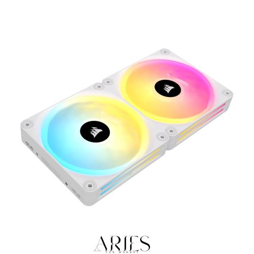 CORSAIR iCUE LINK QX140 RGB QX RGB シリーズ 140mm 磁気ドーム RGB ファン ホワイト【スターターキット】CO-9051008-WW
