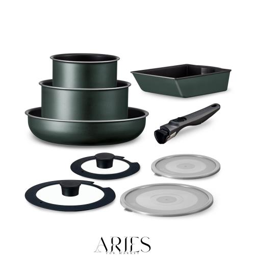 アイリスオーヤマ 取っ手の取れるフライパン 9点セット 最強にくっつきにくいコーティングを使用 DIAMOND COAT PAN TERA(ダイヤモンドコ