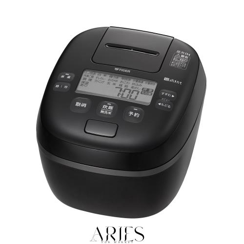 タイガー魔法瓶(TIGER) 炊飯器 1升 圧力IH式 ご泡火炊き 土鍋かまどコート釜 フォグブラック JPI-X180KX