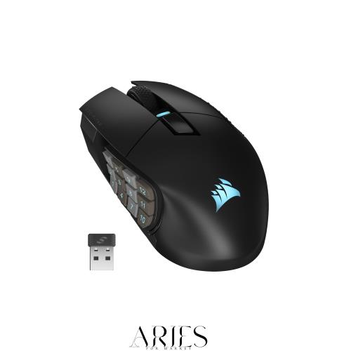 CORSAIR SCIMITAR ELITE Wireless ワイヤレス ゲーミングマウス 多ボタン MOBA/MMORPG向け カスタム可能 Gキー CH-9314311-AP