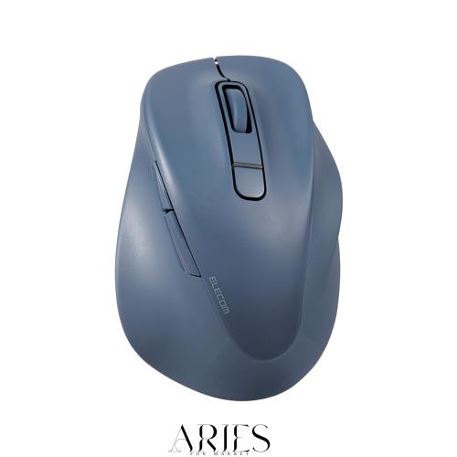 エレコム マウス ワイヤレスマウス EX-G Bluetooth 静音 Lサイズ 5ボタン マルチペアリング 「AskDoctors評価サービス」認証 抗菌 ブルー