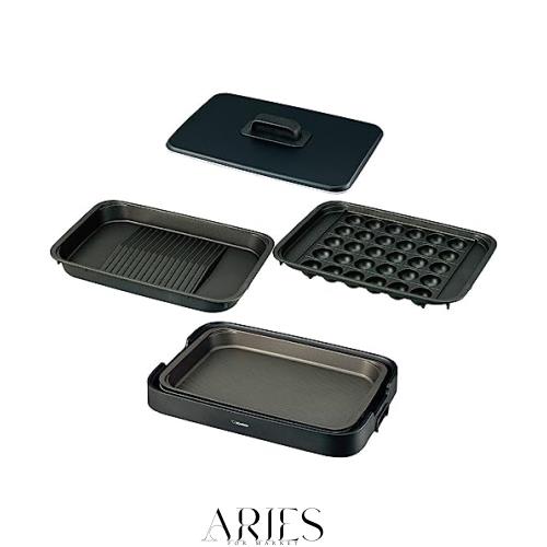 【Amazon.co.jp限定】 象印マホービン(ZOJIRUSHI) ホットプレート やきやき 3枚タイプ コンパクト 深型プレート 焼肉プレート たこ焼きプ