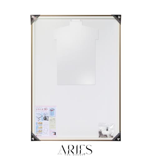 ソフケン(Sofken) アルミ額縁 ラクパネ3D ユニフォーム額 Lサイズ ブラウン 【軽量で作品セットが簡単、思い出のユニフォームやオリジナ