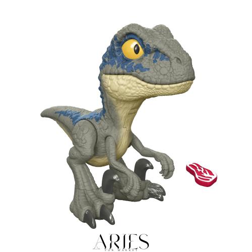 マテル ジュラシックワールド(JURASSIC WORLD) キック＆モグモグ ベビー・ブルー【 恐竜 おもちゃ 】【全長:約17.8cm】 【4才~】 HVB43