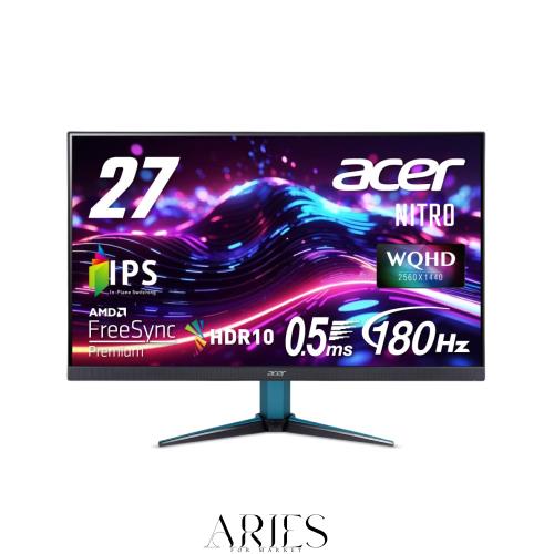 日本エイサー Acer Nitro ゲーミングモニター 27インチ IPS 非光沢 WQHD 180Hz 0.5ms HDMI 2.0 DisplayPort VESAマウント対応 スピーカー