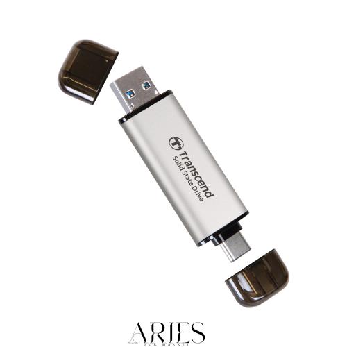 トランセンドジャパン トランセンド ポータブルSSD 1TB 高速 最大1050 MB/s 超小型,軽量11g Type-A/Type-C 両対応 PS4/PS5 動作確認済 US