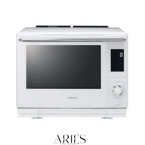 TOSHIBA(東芝) スチームオーブンレンジ 石窯ドーム 30L ER-YD3000(W) グランホワイト 2段調理 300℃ おまかせ焼き フラットテーブル 電子