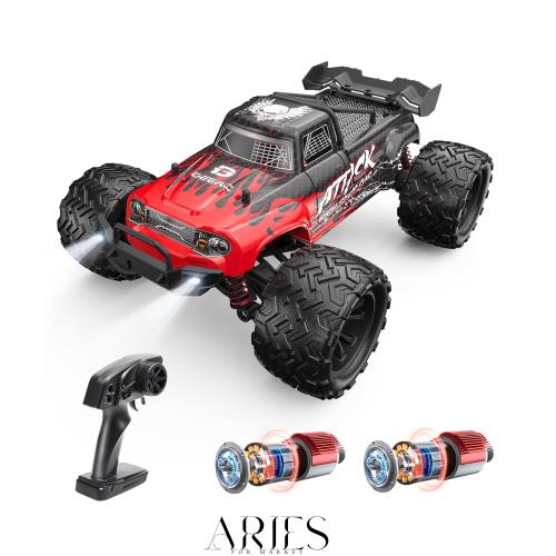 DEERC ラジコン ラジコンカー オフロード ダブルモーター 4WD 高速 30km/h 1/16スケール 電動RCカー RTR 全地形対応 2.4GHz レーシング