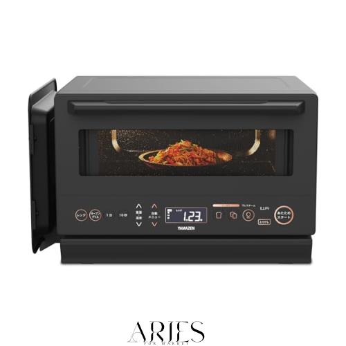 [山善] スチームオーブンレンジ 省エネ 高効率 15L 一人暮らし 二人暮らし スチーム調理 フラットテーブル トースト機能 自動メニュー33