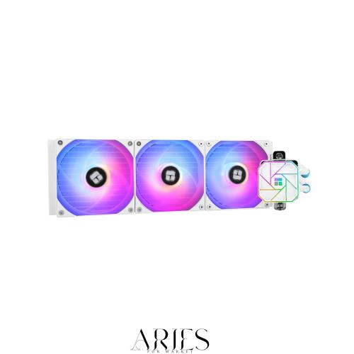 THERMALRIGHT AQUA ELITE 360 WHITE V3 リキッドCPUクーラー、AIOポンプヘッド最高回転数3300RPM、TL-C12B-S V2×3 PWMファン、AMD/AM4/A