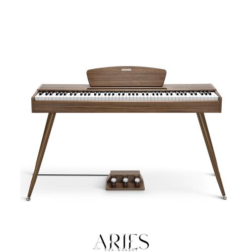 電子ピアノ 88鍵盤ハンマーアクション 木製 MIDI 対応 3本ペダルスタンド 美品】Donner 電子ピアノ 88鍵盤ハンマーアクション木製 3本ペダル
