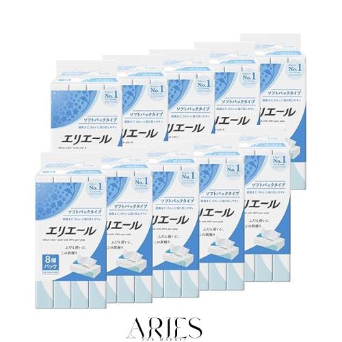 エリエール ティッシュ ソフトパック 160組×80パック(8パック×10個)【ケース販売】の通販は 7,318円
