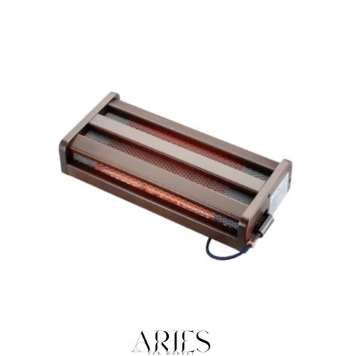 メトロ 木枠フットヒーター 幅49cm×奥行22cm×高さ11cm 1灯式 手元電子コントローラー式 5時間切タイマー付 クリーンポケット付 MFH-181