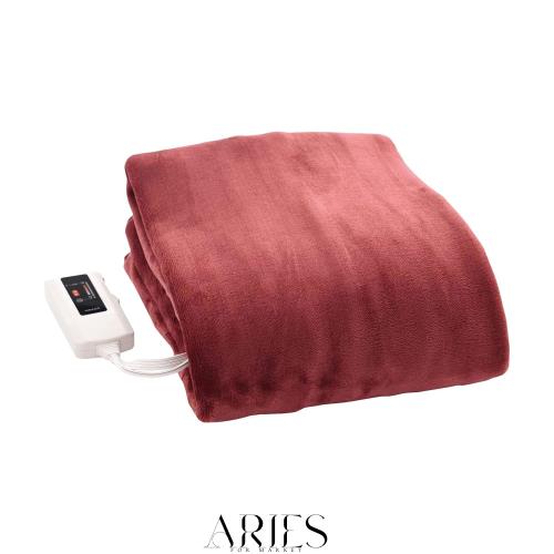 [山善] 電気毛布 敷き 電気敷毛布 140×80cm シングル 洗える やわらか フランネル ダニ退治機能 温度調節無段階 エンジ YMS-FK33(EN)の通販は 5,216円