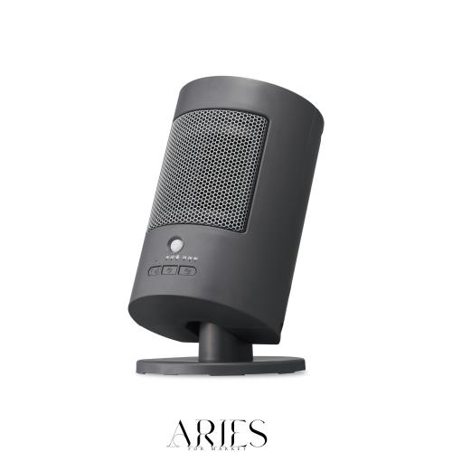 【足元から膝上まであたたか】ドウシシャ セラミックヒーター 上下自動首振り 人感センサー付 送風機能付 ブラック