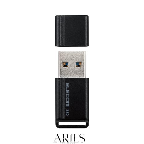エレコム SSD 外付け 250GB USB3.2 (Gen1) 小型USBメモリ型 ブラック ESD-EXS0250GBK