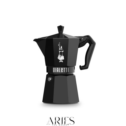 Bialetti (ビアレッティ) モカエクスクルーシブ ブラック 6カップ用 直火式 (コーヒーメーカー エスプレッソメーカー マキネッタ)