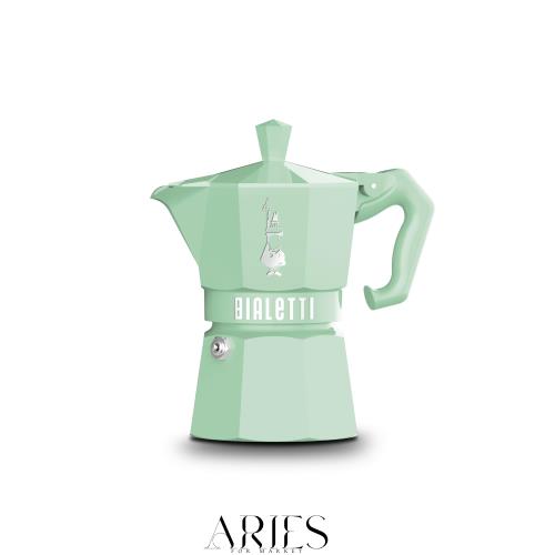 Bialetti (ビアレッティ) モカエクスクルーシブ ライトミント 3カップ用 直火式 (コーヒーメーカー エスプレッソメーカー マキネッタ)