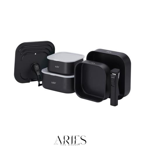 四角いフライパン sutto（スット） フライパンセット 8点 IH対応 ガス火対応 着脱式 選べるsuttoシリーズ ブラック ドウシシャ