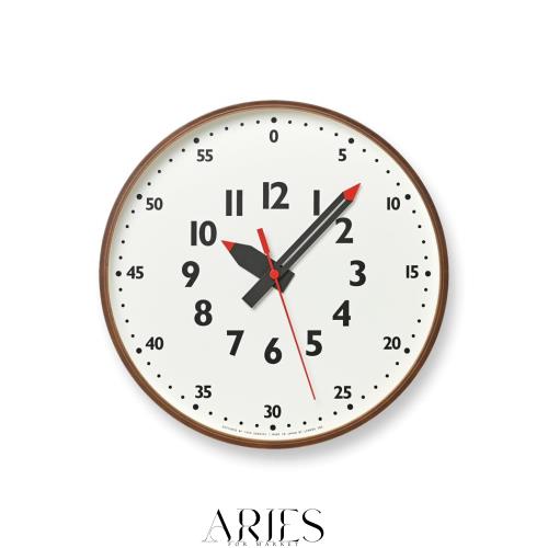 レムノス 掛け時計 アナログ 知育時計 天然色木地 茶 fun pun clock ふんぷんくろっく YD14-08 M BW Lemnos