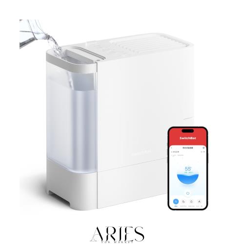 SwitchBot 加湿器 気化式 Alexa 大容量 - 4.5L 21畳対応 スイッチボット 18dB 静音 省エネ 上から給水 加湿量最大750ml/h 抗菌 フィルタ