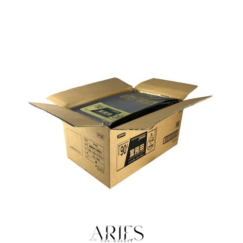 ジャパックス ゴミ袋 90L(黒) 厚み0.045mm 10枚 x 30冊(300枚) P-92 丈夫で柔軟性のあるポリ袋の通販は