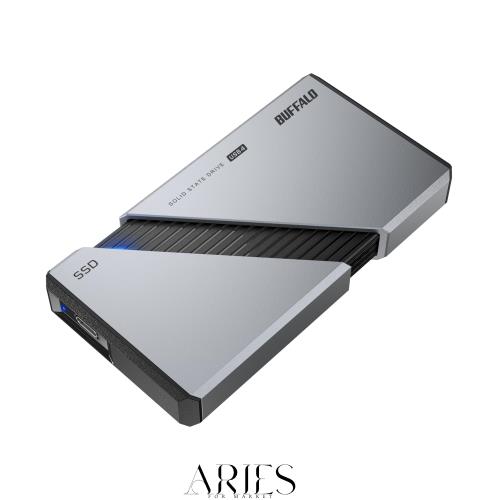 バッファロー ポータブル SSD 外付け 1TB USB4 Gen3x2 対応 Type-C 高速 最大読込速度 3800MB/s exFAT SSD-PE1.0U4SA/N【Windows MacOS