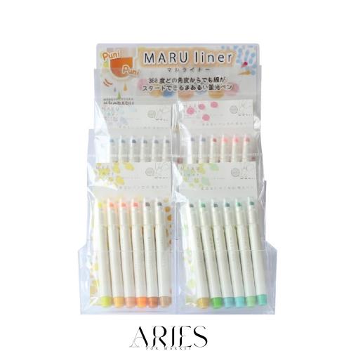 エポックケミカル 蛍光ペン マルライナー 6色セット 什器セット 884-12640の通販は