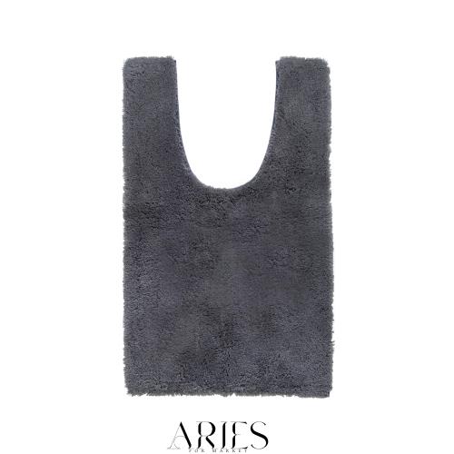 オカ(OKA) 乾度良好Dナチュレ トイレマット 耳長ロングサイズ (約105cm×65cm) ダークグレー (かんどりょうこう 吸水 速乾 抗菌 防臭 ト