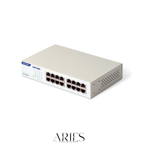 エレコム スイッチングハブ ギガビット 16ポート 電源内蔵 金属筺体 簡易パッケージ EHC-G16MN2A-HW