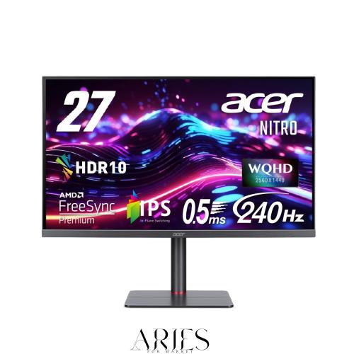 Acer ゲーミングモニター Nitro 27インチ IPS 非光沢 WQHD 240Hz 0.5ms DeltaE＜2 高さ調整 HDMI2.0 DisplayPort スピーカー ヘッドホン端