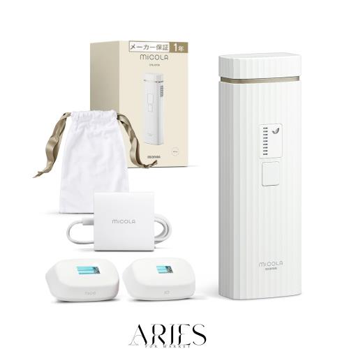 【MiCOLA】アイリスオーヤマ 脱毛器カテゴリ 光美容器 メンズ レディース 顔・VIO対応 髭 強力冷却 照射9段階モード 最大出力18J 照射回
