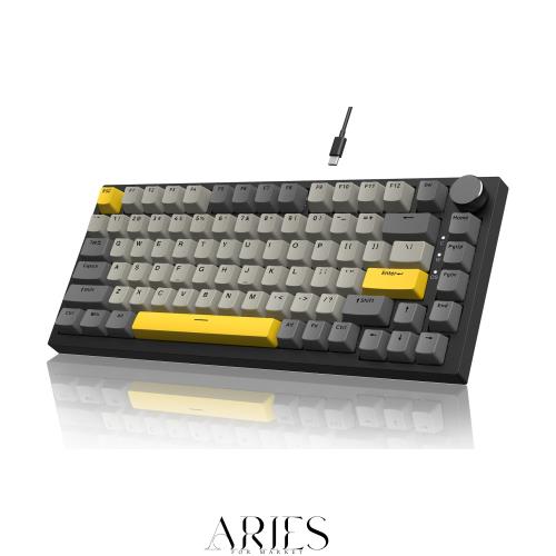 ATTACK SHARKx AJAZZ AK820 75% ゲーミングキーボード 有線USB-C、 テンキーレス 82キーANSI配列 TKL メカニカルキーボード ホットスワッ 6,332円