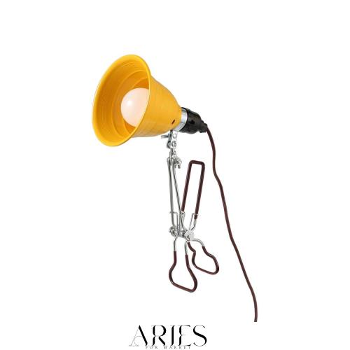 ダルトン(Dulton) アルミニウム クリップ ランプ S イエロー 明らかな個性が光るクリップランプ コンセント 撮影 作業 YELLOW 本体長さ35