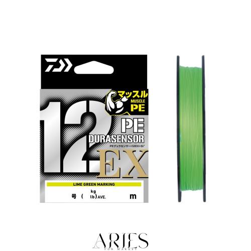 ダイワ(DAIWA) PEライン UVF PEデュラセンサーX12EX+Si3 150m 0.8号(16lb) ライムグリーン マーキング