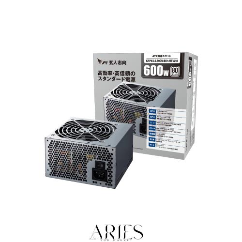 玄人志向 電源ユニット 600W ATX 電源 80 PLUS スタンダード PC電源 12cm静音ファン KRPW-L5-600W/80+/REV2.0 6,129円