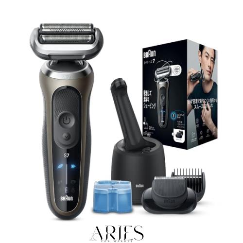 ブラウン 電気シェーバー シリーズ7 洗浄機付き 電動 髭剃り メンズ 【Amazon.co.jp限定】 72-C7500cc ヒゲトリマー チタニウムゴールド
