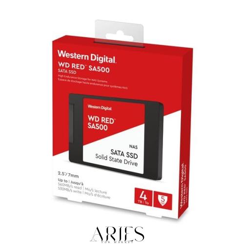 WD Red SA500 4TB NAS SATA SSD 2.5インチ。