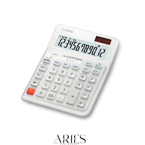 カシオ 人間工学電卓 左手用 12桁 日数＆時間計算機能 デスクタイプ ホワイト DE-12D-L-WE-N エコマーク認定