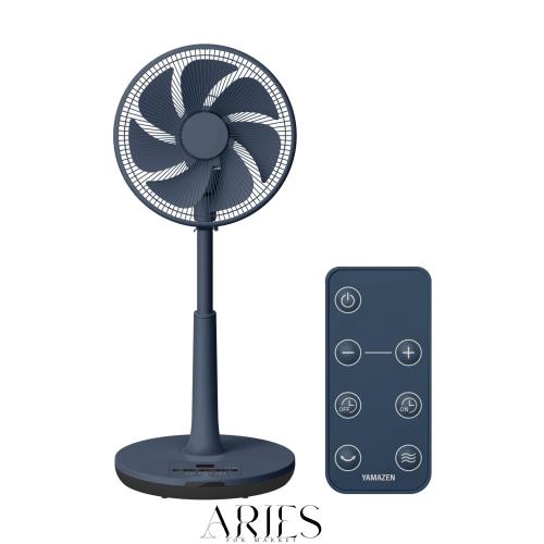 【Amazon.co.jp限定】[山善] 扇風機 リビング (日本メーカー製 DCモーター搭載) 静音 リモコン付き 左右自動首振り 風量切替12段階 入切