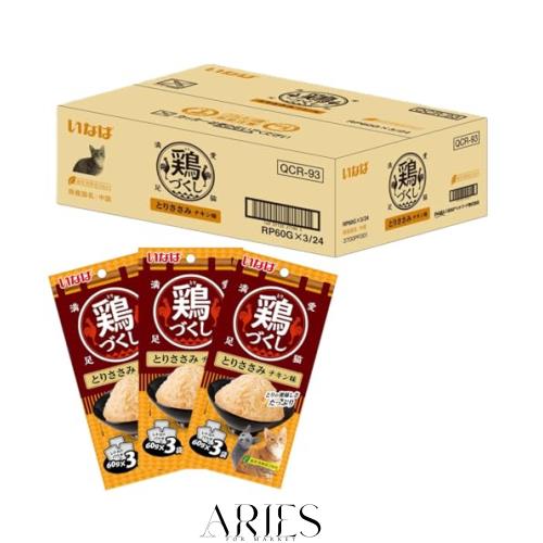 いなば 鶏づくし とりささみ チキン味 キャットフード 60g×3袋×24個の通販は 5,879円